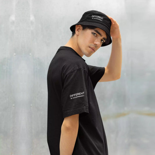 다른 버킷 모자 블랙/화이트