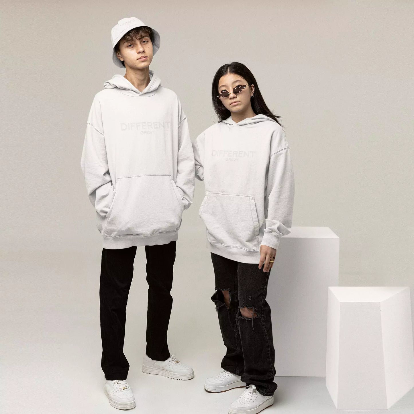 Different Gravy Hoodie White