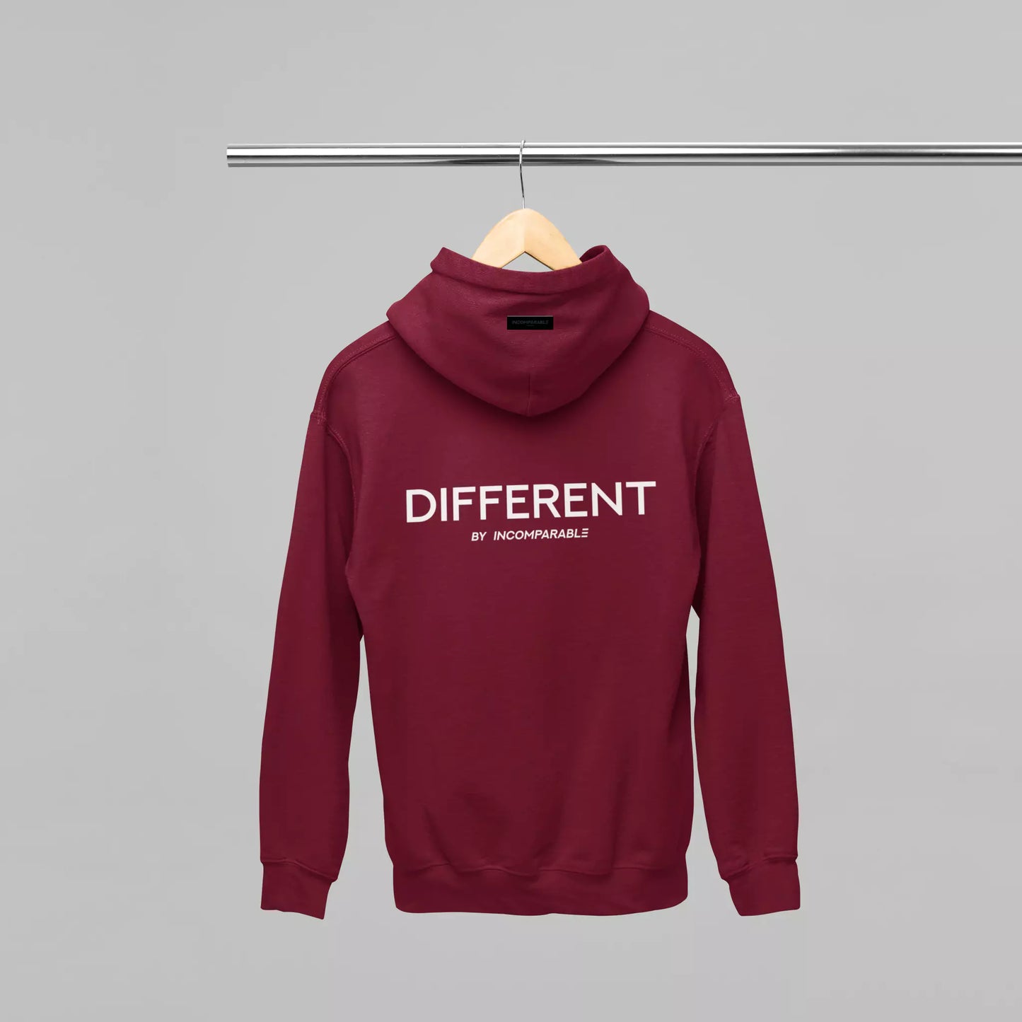 Oversized Organic Cotton Blend Hoodie – Different Hoodie Burgundy