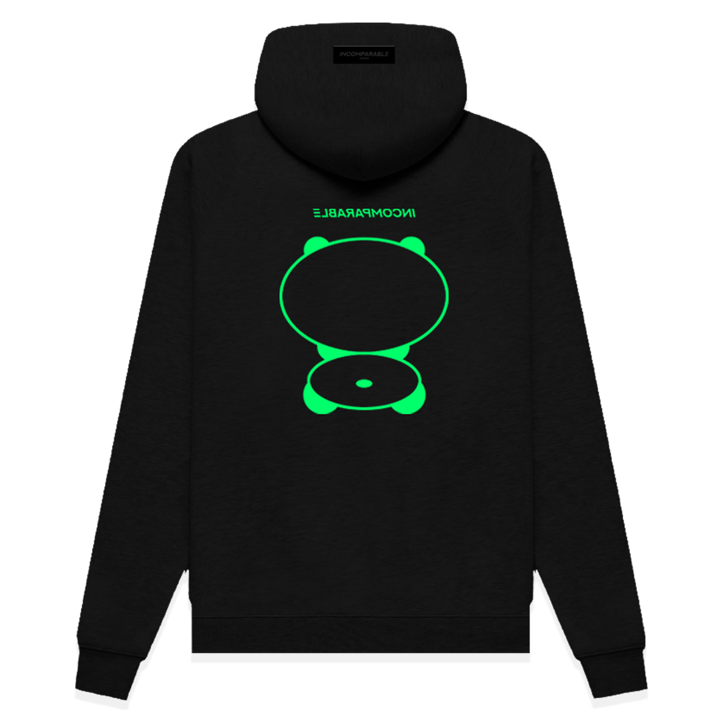 Panda Hoodie Black