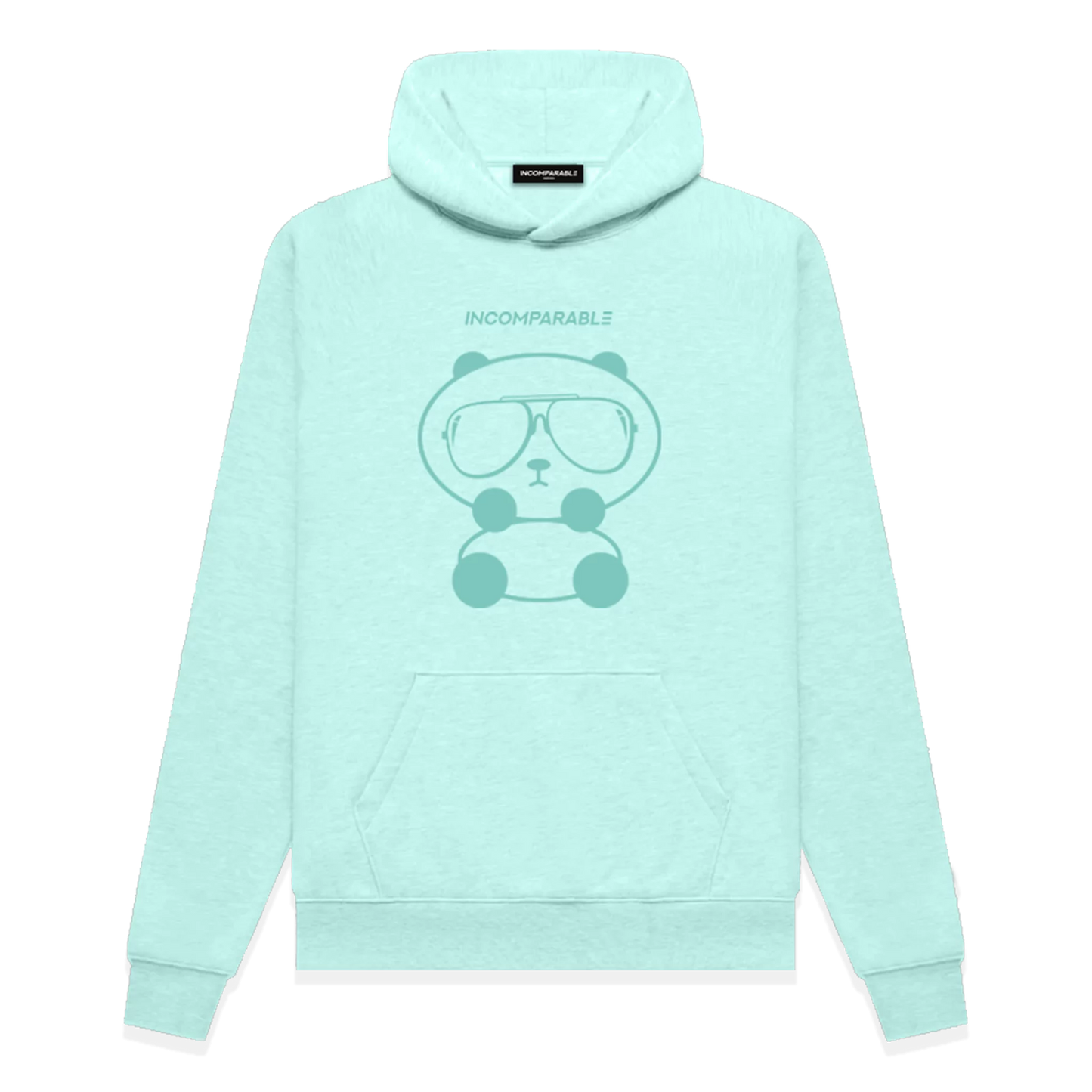 Panda Hoodie Pastel Green