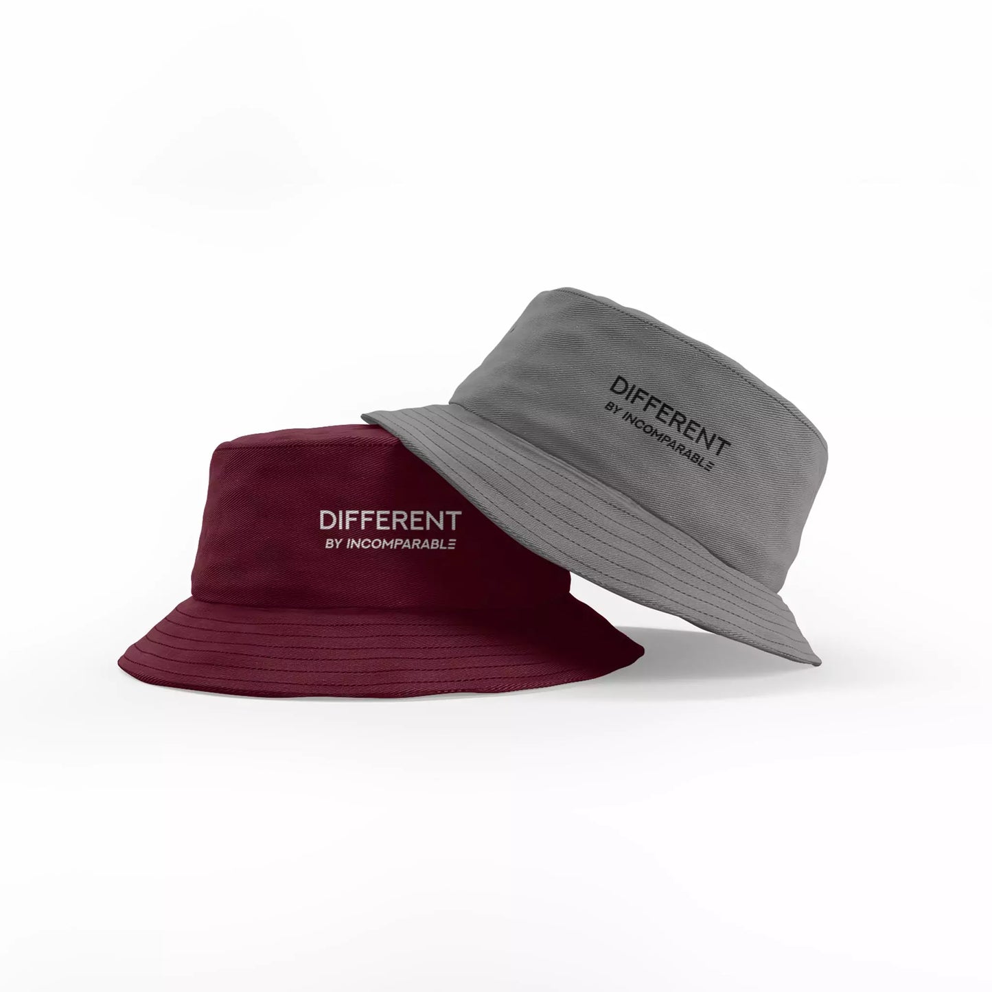 Different Bucket Hat Grey Dark/Maroon