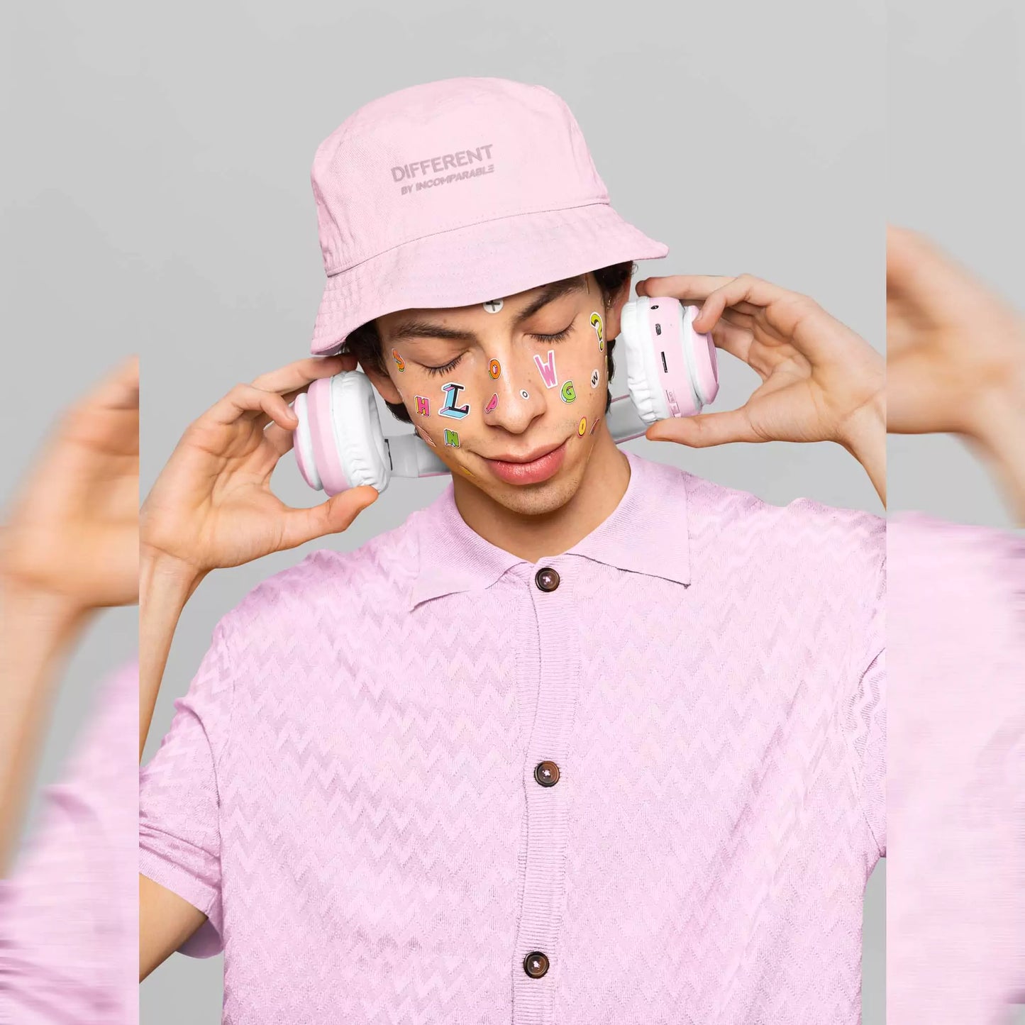 Different Bucket Hat Pastel Blue/Pink