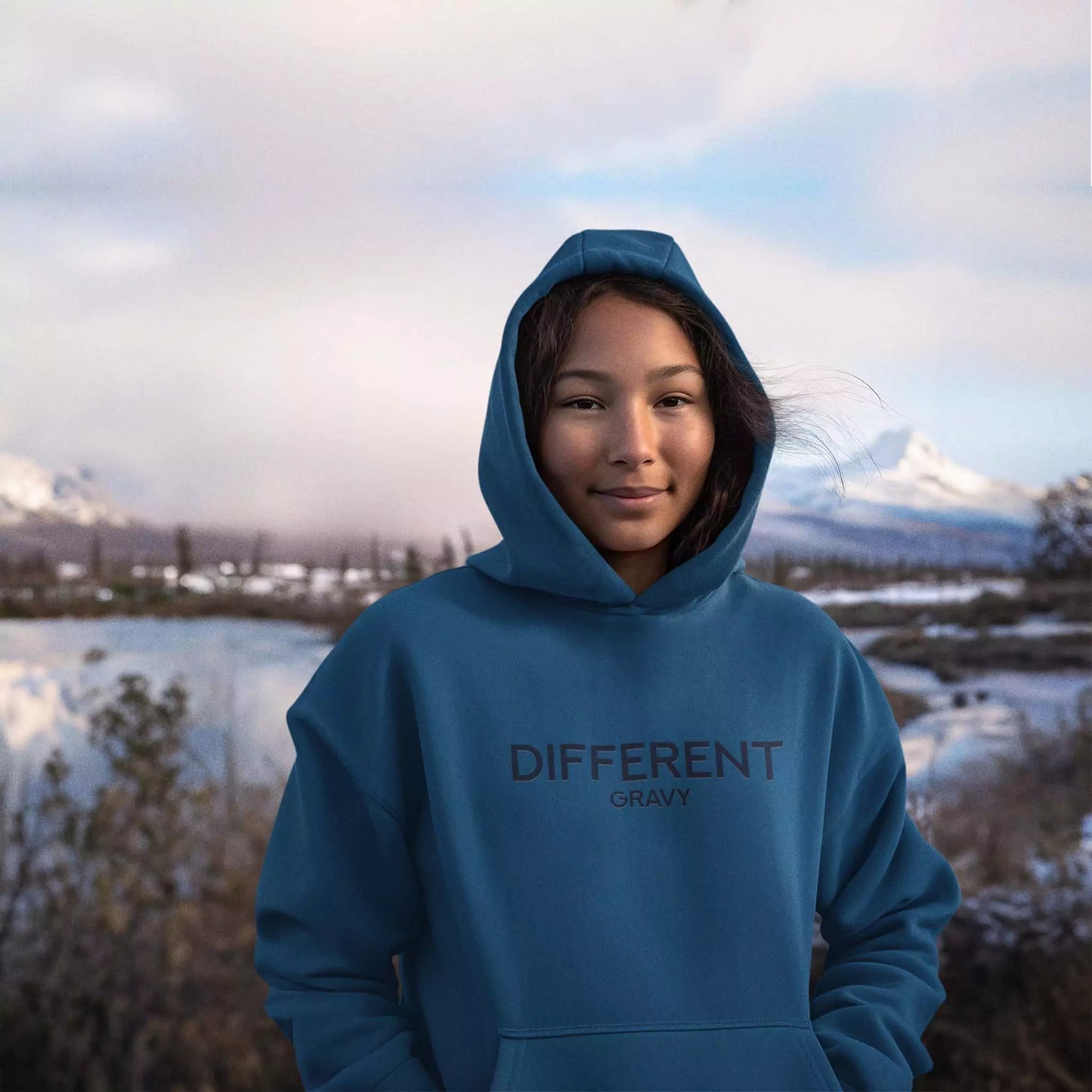 Different Gravy Hoodie Arctic Blue