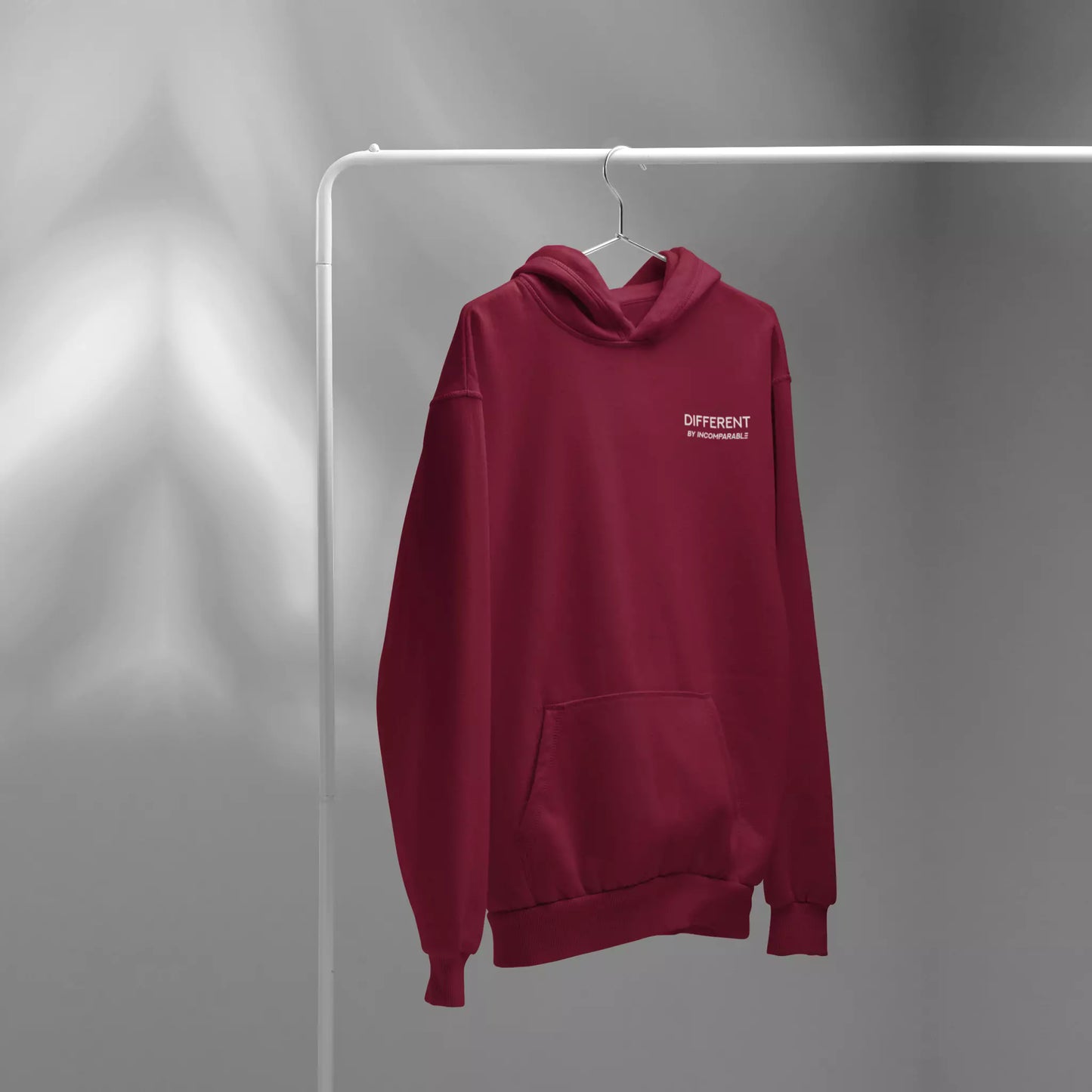 Oversized Organic Cotton Blend Hoodie – Different Hoodie Burgundy