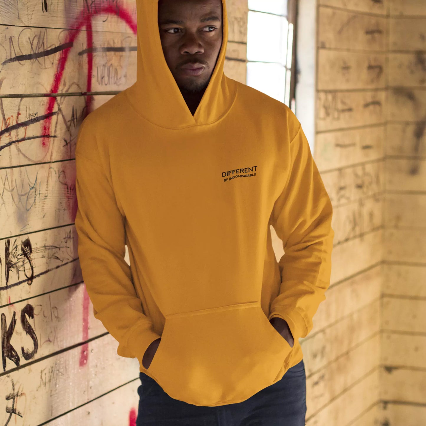 Oversized Organic Cotton Blend Hoodie – Different Hoodie Burnt Orange