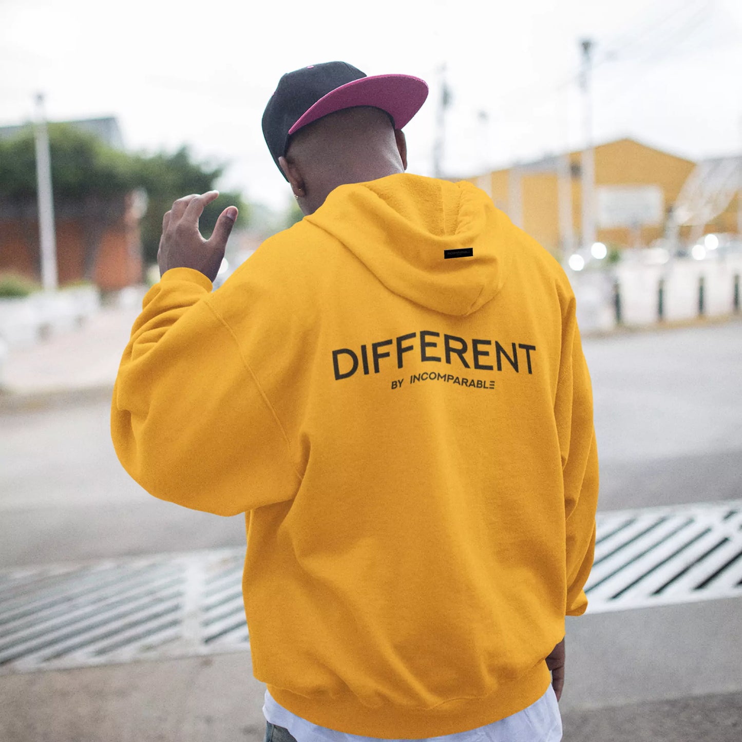 Oversized Organic Cotton Blend Hoodie – Different Hoodie Burnt Orange