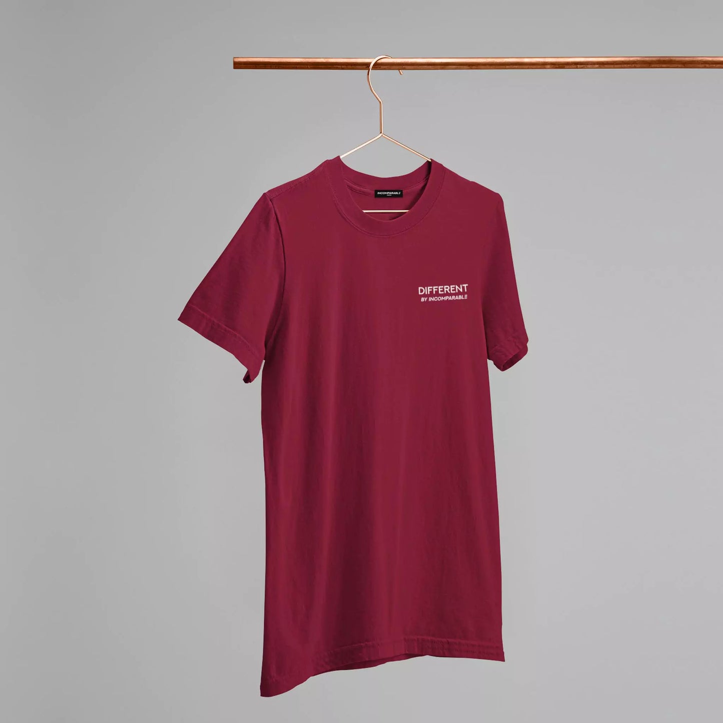 Oversized Organic Cotton T-Shirt – Different Tee Burgundy