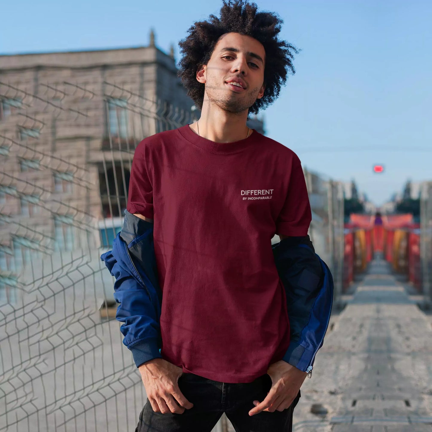 Oversized Organic Cotton T-Shirt – Different Tee Burgundy