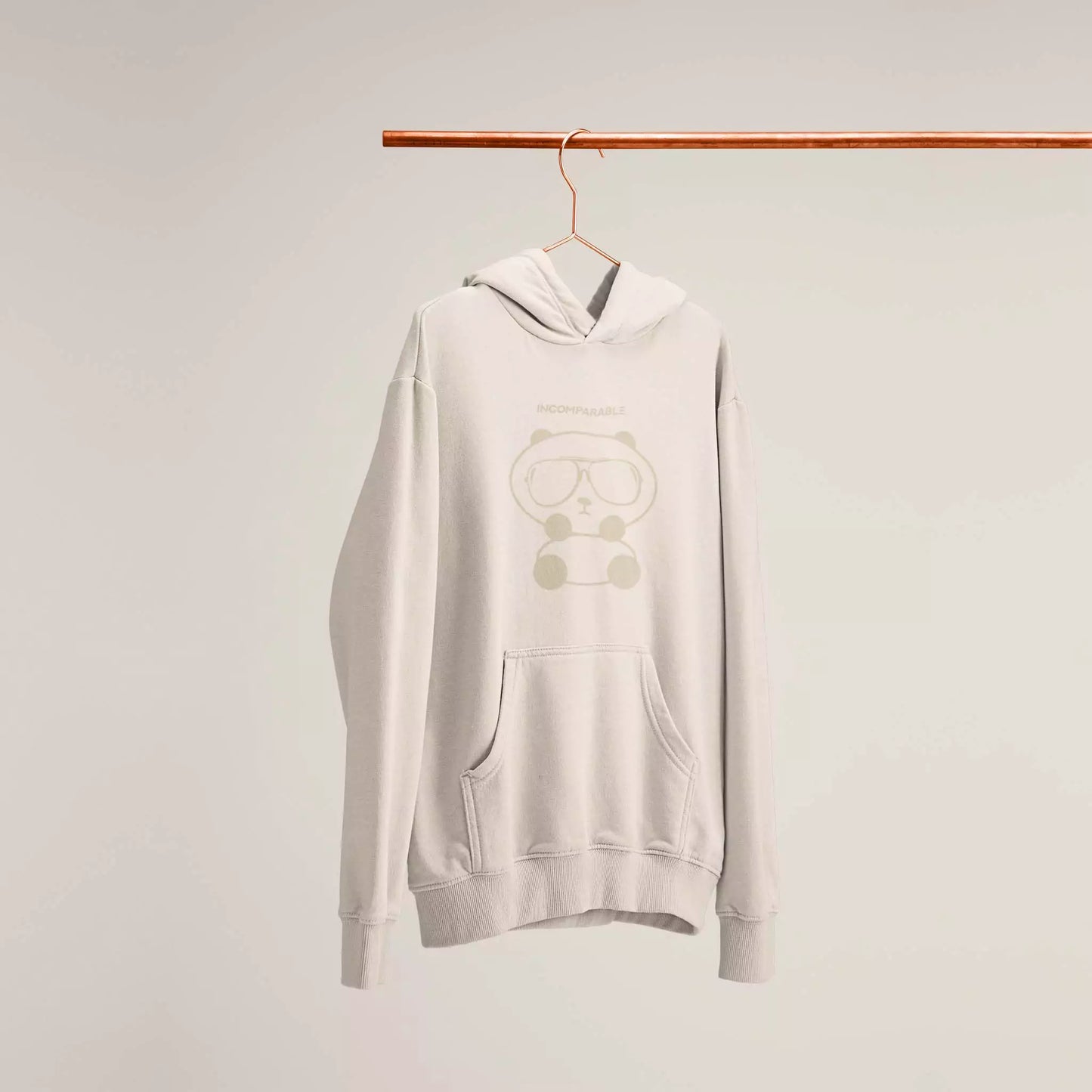 Panda Hoodie Pastel Cream