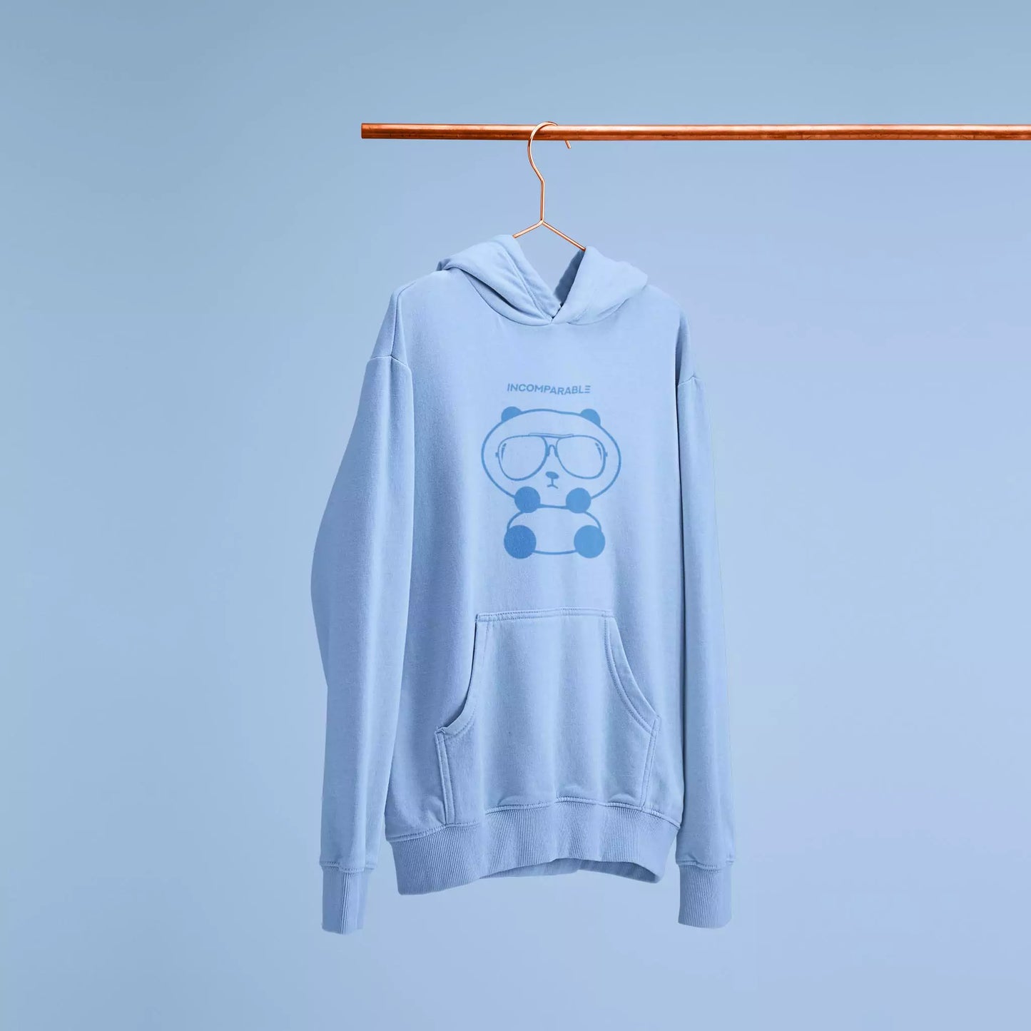 Panda Hoodie Pastel Blue