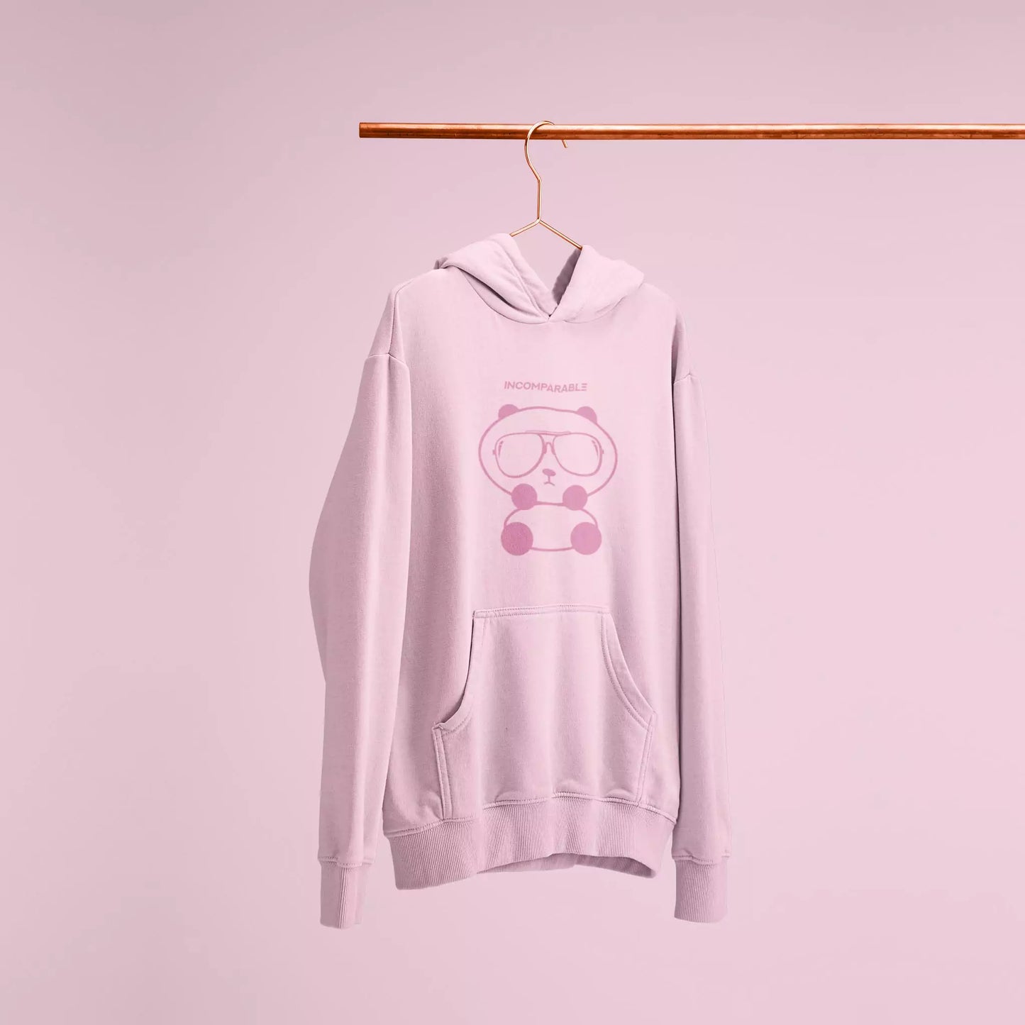 Panda Hoodie Pastel Pink