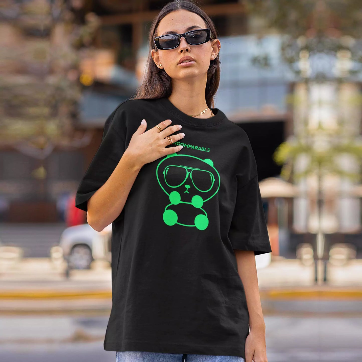 Panda Tee Black