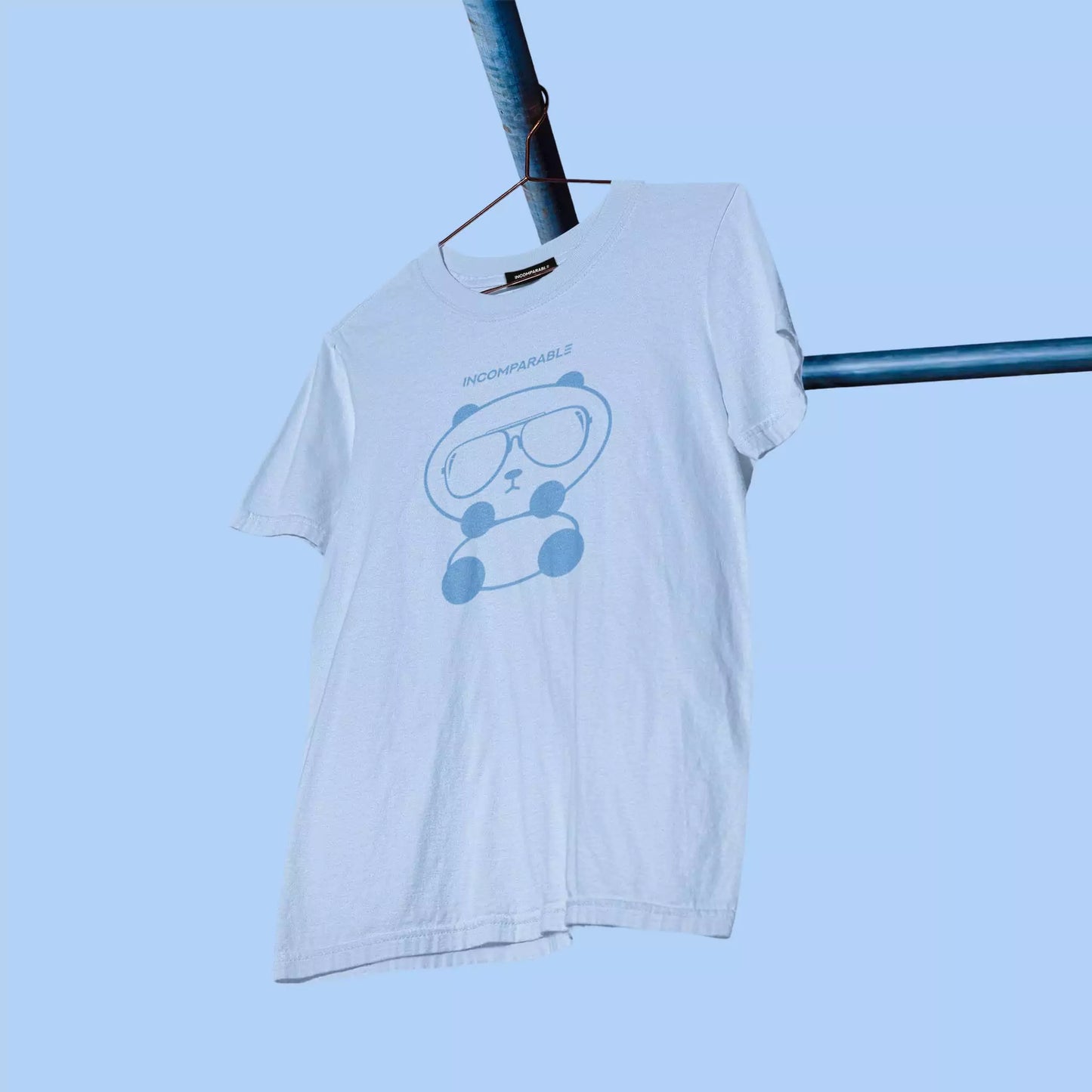 Panda Tee Pastel Blue