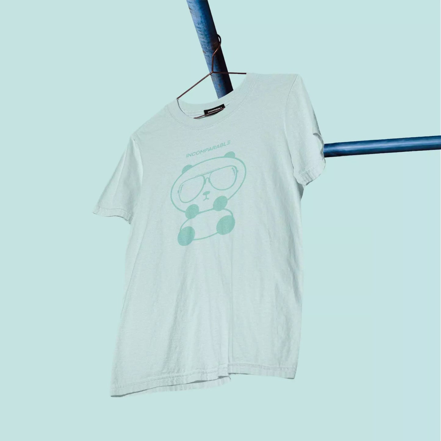 Panda Tee Pastel Green